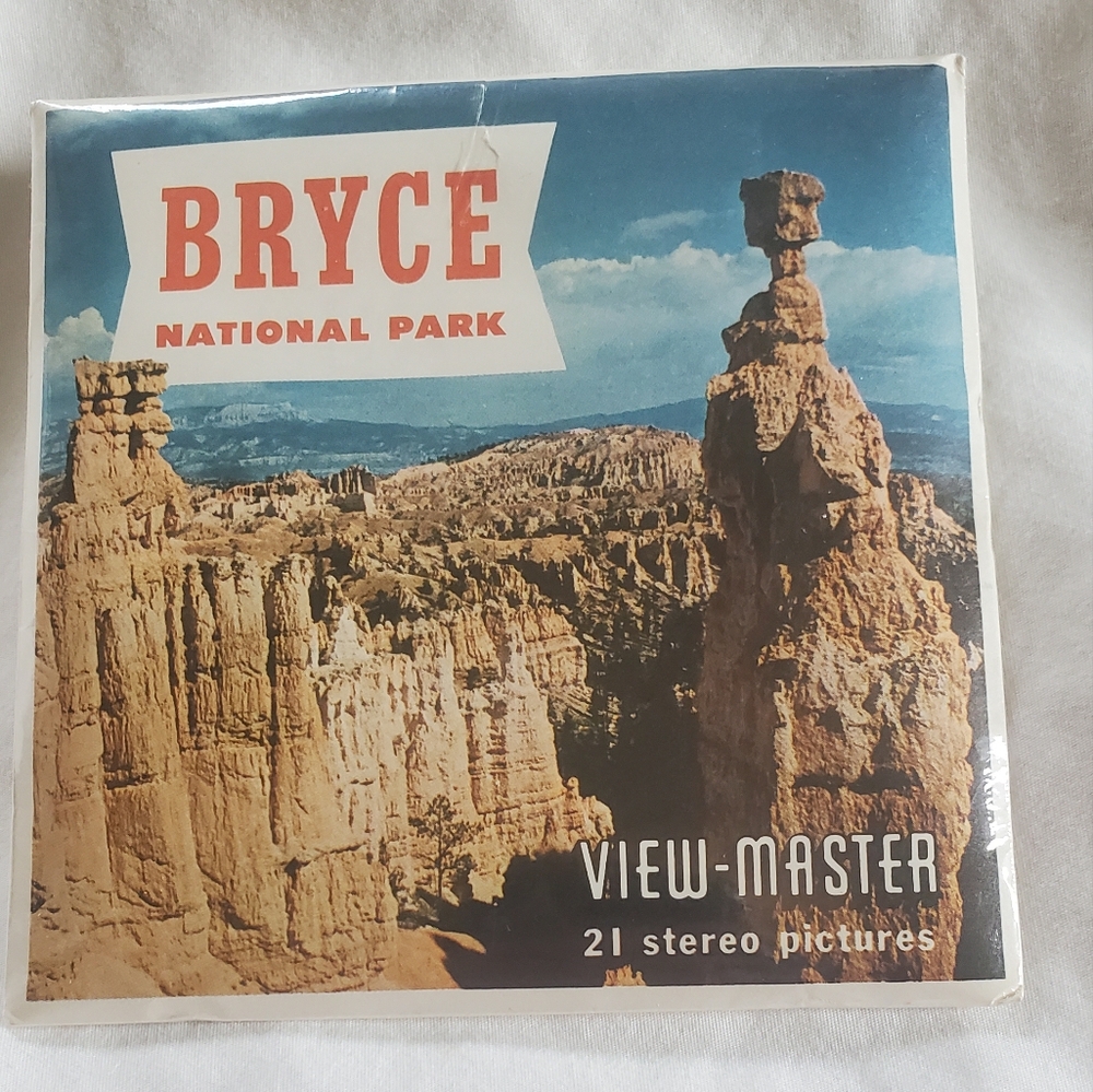 View-Master Vtg Sawyer's Bryce National Park 3 Reel Pkg (21 Pictures) A-346 NOS